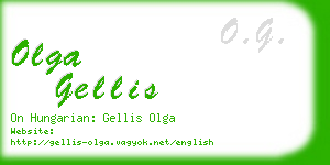 olga gellis business card